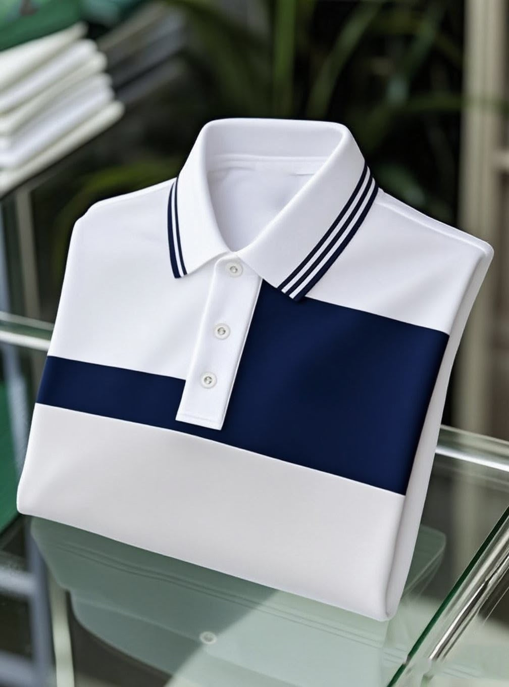 Classic Blue & White Stripe Formal Shirt