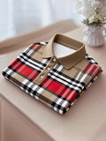 Classic Red & White Stripe Formal Shirt