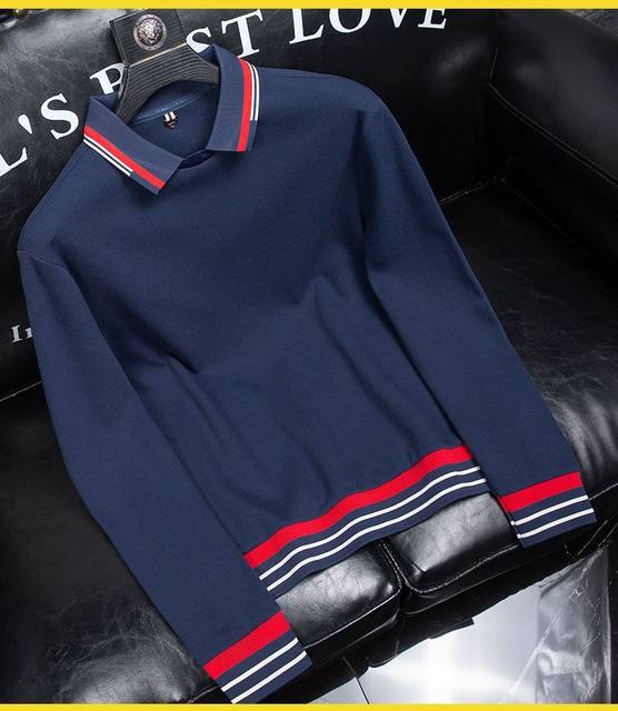 Men's Navy Blue Imported Full Sleeve Polo T-Shirt -
