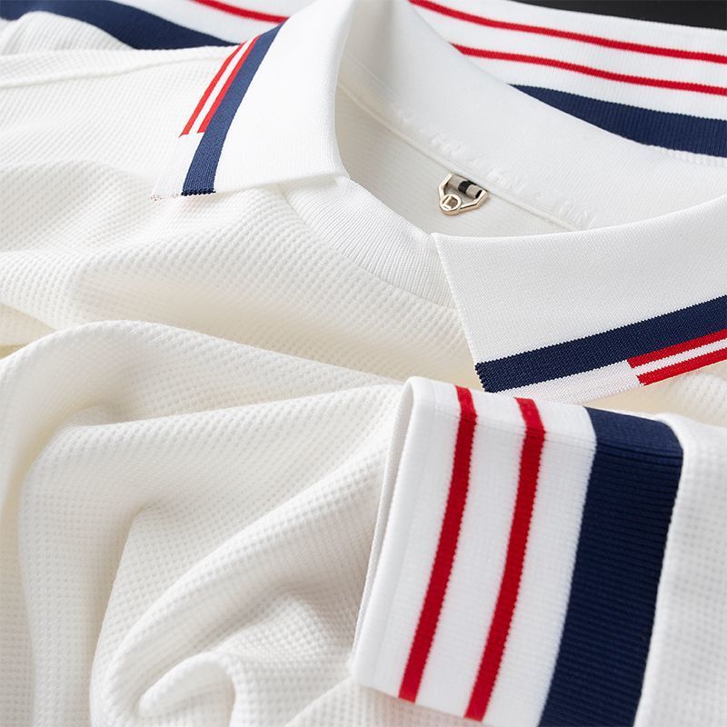 Men's White Imported Full Sleeve Polo T-Shirt -