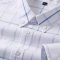 Men's White Checks Full Sleeve Shirt -