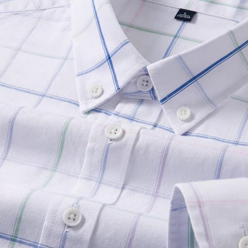 Men's White Checks Full Sleeve Shirt -