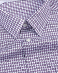 Men's Purple Regular Fit Pure Cotton Shirt -