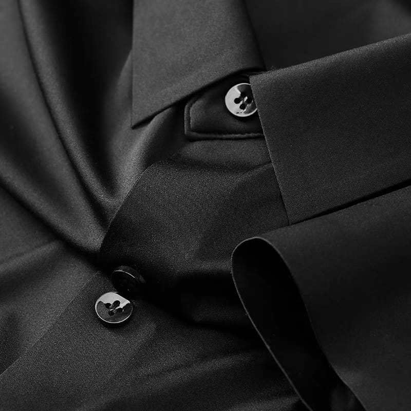 Men's Black Shartin Half Sleeve Shirt -