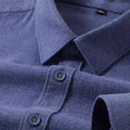 Men's Navy Blue Brushing Regular Fit Full Sleeve Shirt -