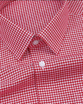 Men's Red Regular Fit Checks Full Sleeve Shirt -