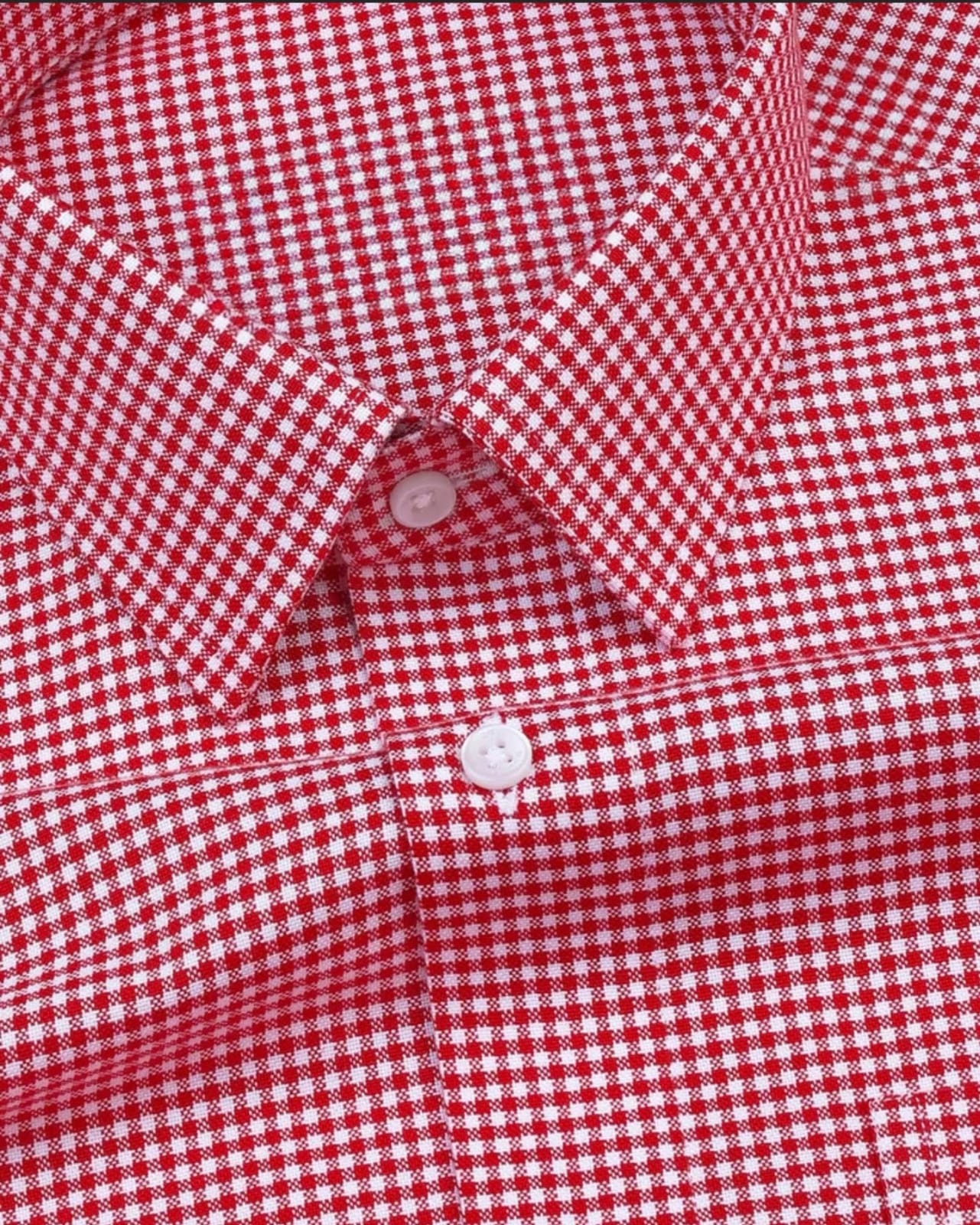Men's Red Regular Fit Checks Full Sleeve Shirt -