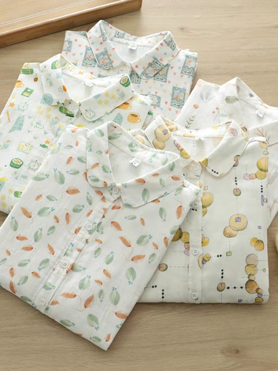 Men's White Printed Regular Fit Full Sleeve Shirts -