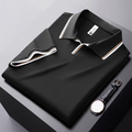 Premium Black Contrast Collar Polo T-Shirt