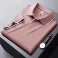 Premium Dusty Pink Contrast Collar Polo T-Shirt