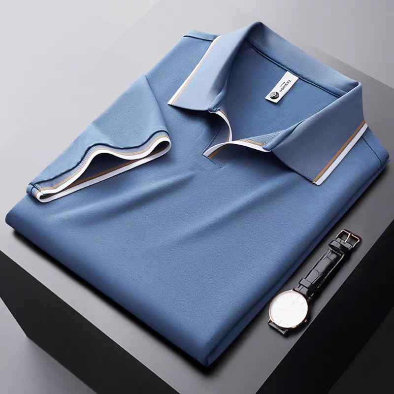 Premium Classic Blue Contrast Collar Polo T-Shirt